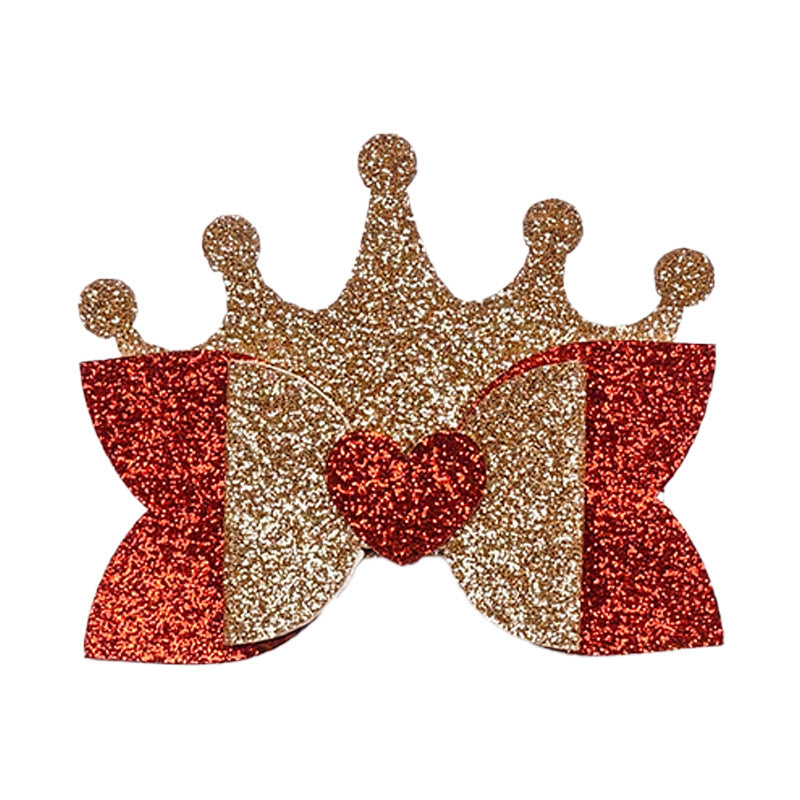 Wholesale Valentine's Day Love Heart Crown Shiny Children's Hair Accessories